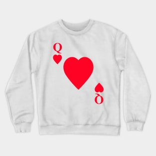 Queen of Hearts Playing Card Halloween Costume Crewneck Sweatshirt